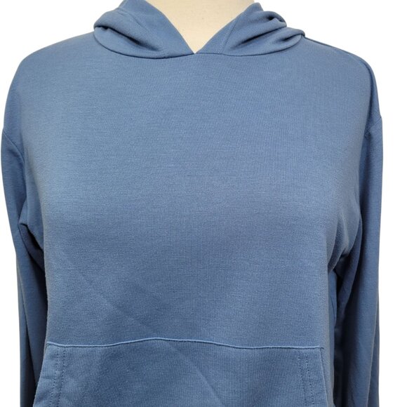 Joe’s Jeans Blue Hoodie Sweatshirt Women’s Size Small Pullover Kangaroo Pocket - Picture 2 of 7